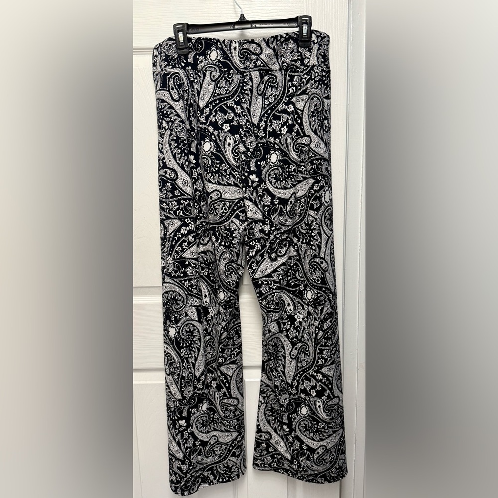 Philosophy Plus Women’s Wide Leg Paisley Pants- Size XL
